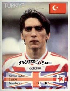 Sticker Korkut Tayfun - Euro 1996 n. 291 - Manil