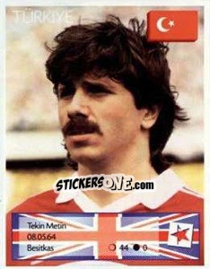 Sticker Tekin Metin - Euro 1996 n. 292 - Manil