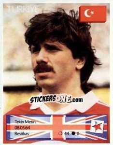 Sticker Tekin Metin - Euro 1996 - Manil