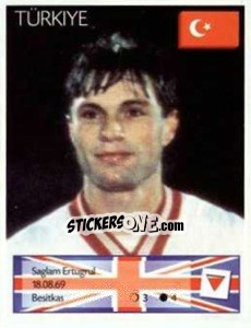 Sticker Saglam Ertugrul - Euro 1996 n. 293 - Manil