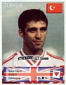 Sticker Sukur Hakan - Euro 1996 n. 296 - Manil
