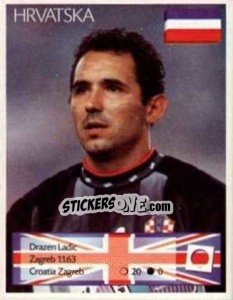 Sticker Drazen Ladic - Euro 1996 - Manil