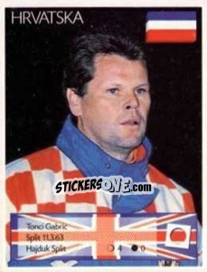 Sticker Tonci Gabric - Euro 1996 n. 298 - Manil
