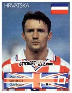 Sticker Mario Stanic - Euro 1996 - Manil