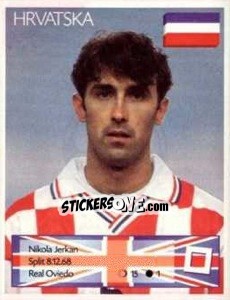 Sticker Nikola Jerkan - Euro 1996 - Manil