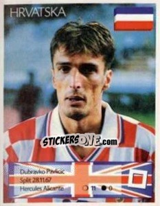 Sticker Dubravko Pavlicic - Euro 1996 - Manil