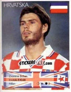 Sticker Zvonimir Boban - Euro 1996 n. 307 - Manil