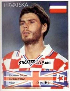 Sticker Zvonimir Boban - Euro 1996 - Manil