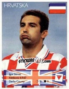 Sticker Igor Stimac - Euro 1996 n. 309 - Manil