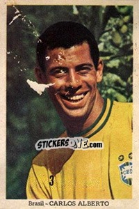 Cromo Carlos Alberto - Mexico 1970 - Editora Sadira