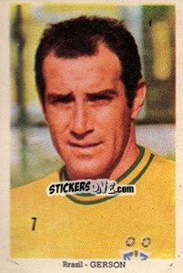 Sticker Gerson - Mexico 1970 n. 7 - Editora Sadira