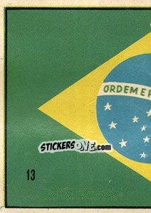 Sticker Bandeira (puzzle 1) - Mexico 1970 n. 13 - Editora Sadira