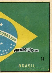 Sticker Bandeira (puzzle 2) - Mexico 1970 n. 14 - Editora Sadira