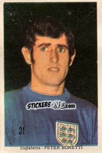 Sticker Peter Bonetti - Mexico 1970 n. 31 - Editora Sadira