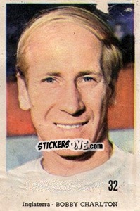 Sticker Bobby Charlton - Mexico 1970 n. 32 - Editora Sadira