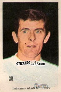 Sticker Alan Mullery - Mexico 1970 n. 38 - Editora Sadira