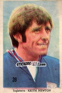 Sticker Keith Newton - Mexico 1970 n. 39 - Editora Sadira