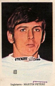 Figurina Martin Peters - Mexico 1970 n. 40 - Editora Sadira