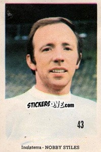 Sticker Nobby Stiles - Mexico 1970 n. 43 - Editora Sadira