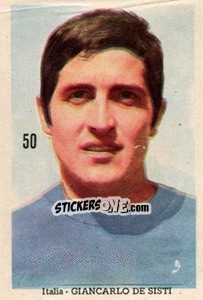 Sticker Giancarlo De Sisti - Mexico 1970 n. 50 - Editora Sadira