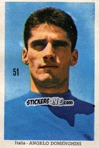 Sticker Angelo Domenghini - Mexico 1970 n. 51 - Editora Sadira
