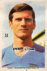 Sticker Giacinto Facchetti - Mexico 1970 n. 54 - Editora Sadira