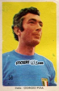 Sticker Georgio Puia - Mexico 1970 n. 58 - Editora Sadira