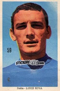 Sticker Luigi Riva - Mexico 1970 n. 59 - Editora Sadira