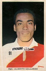 Sticker Alberto Gallardo - Mexico 1970 n. 91 - Editora Sadira