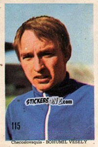 Sticker Bohumil Vesely - Mexico 1970 n. 115 - Editora Sadira