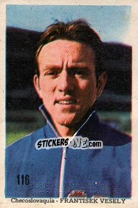 Sticker Frantisek Vesely - Mexico 1970 n. 116 - Editora Sadira
