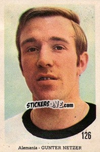 Sticker Gunter Netzer - Mexico 1970 n. 126 - Editora Sadira