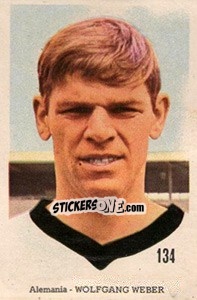 Sticker Wolfgang Weber - Mexico 1970 n. 134 - Editora Sadira