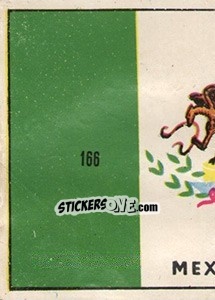 Sticker Bandeira (puzzle 1) - Mexico 1970 n. 166 - Editora Sadira