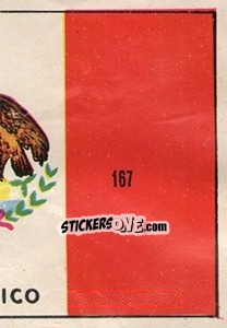 Sticker Bandeira (puzzle 2) - Mexico 1970 n. 167 - Editora Sadira