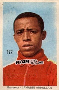 Sticker Lamarni Abdallah - Mexico 1970 n. 172 - Editora Sadira