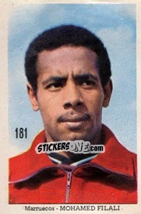 Sticker Mohamed Filali - Mexico 1970 n. 181 - Editora Sadira