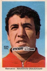 Sticker Mahjoub Ghazouani - Mexico 1970 n. 182 - Editora Sadira