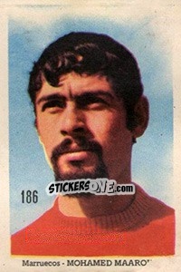 Sticker Mohamed Maaroufi - Mexico 1970 n. 186 - Editora Sadira