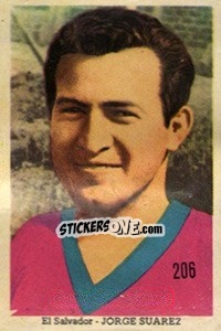 Sticker Jorge Suarez - Mexico 1970 n. 206 - Editora Sadira