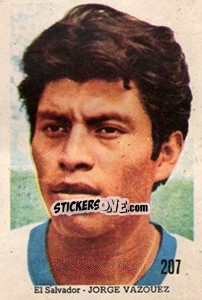 Sticker Jorge Vazquez - Mexico 1970 n. 207 - Editora Sadira