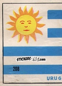 Sticker Bandeira (puzzle 1) - Mexico 1970 n. 208 - Editora Sadira
