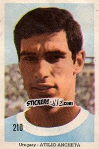 Figurina Atilio Ancheta - Mexico 1970 n. 210 - Editora Sadira