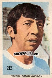 Figurina Omar Caetano - Mexico 1970 n. 212 - Editora Sadira