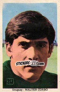 Sticker Walter Corbo - Mexico 1970 n. 213 - Editora Sadira