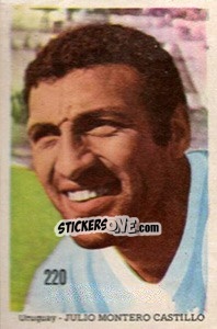 Figurina Julio Montero Castillo - Mexico 1970 n. 220 - Editora Sadira