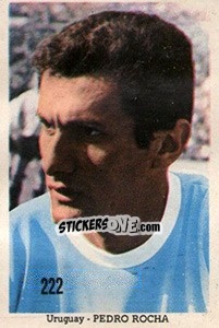 Sticker Pedro Rocha - Mexico 1970 n. 222 - Editora Sadira