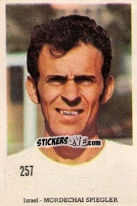 Sticker Mordechai Spiegler - Mexico 1970 n. 257 - Editora Sadira