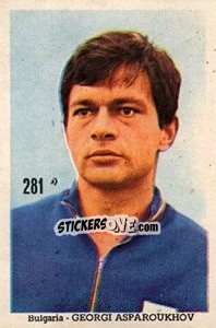 Sticker Georgi Asparoukhov - Mexico 1970 n. 281 - Editora Sadira