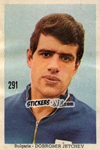 Sticker Dobromir Jetchev - Mexico 1970 n. 291 - Editora Sadira